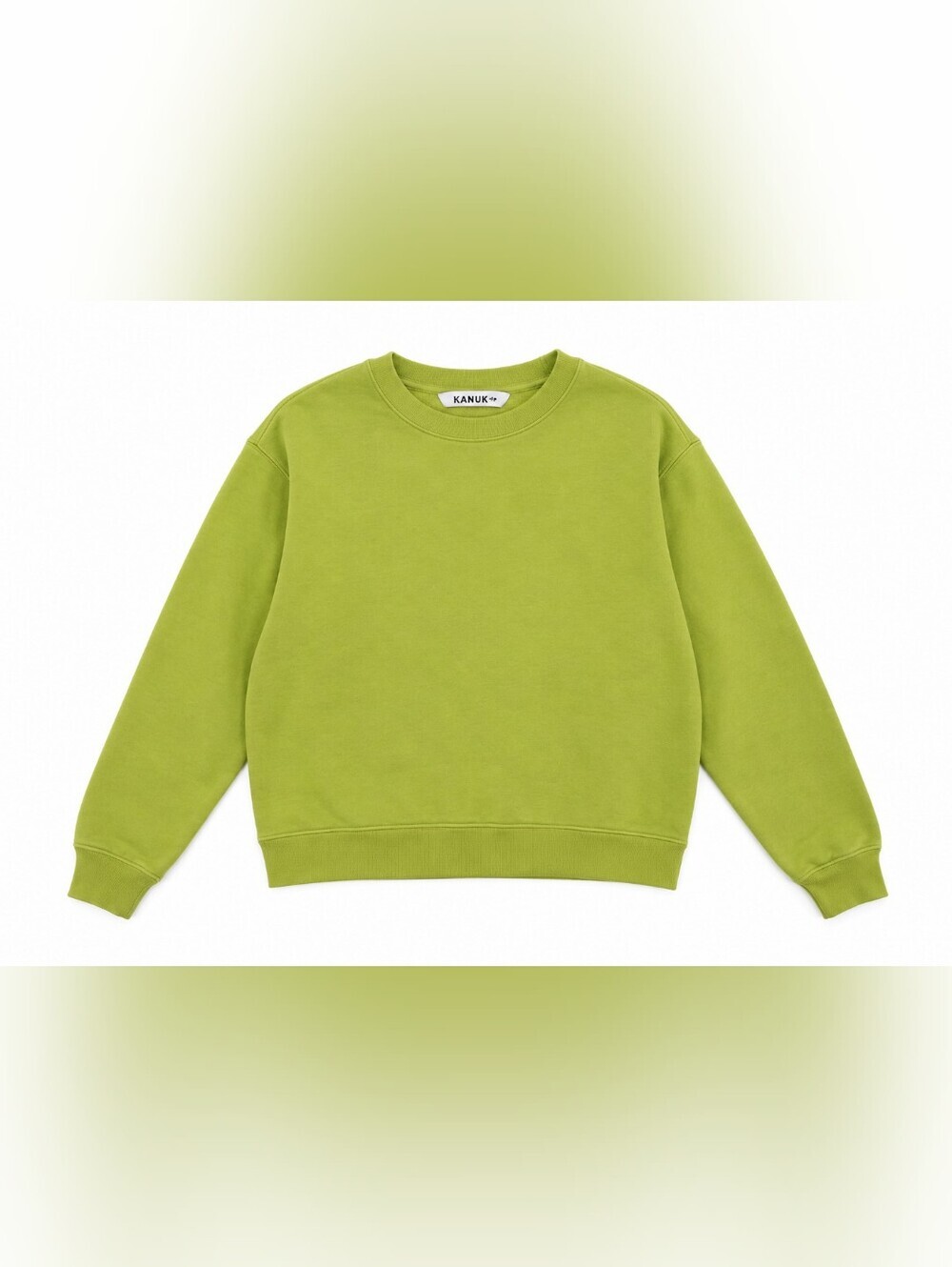 Kanuk Koroc crewneck Sweatshirt Lime Green 100% Cotton Canada size XS